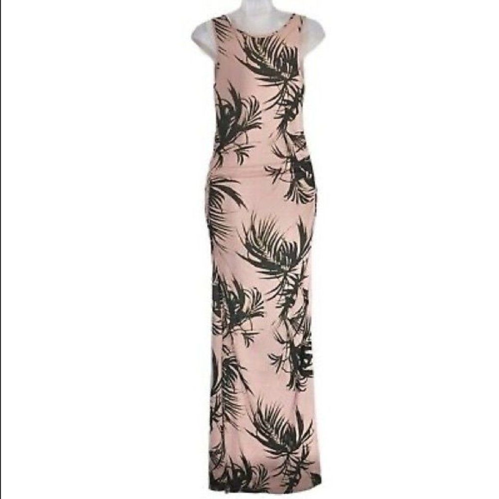 Isabel Maternity Maxi Dress Women's Coral Sleeveless Stretchy NEW 